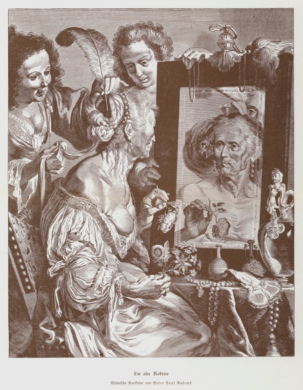 The Old Coquette, c1630 (litho) od Peter Paul (after) Rubens