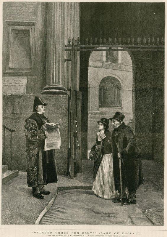Snížení o tři procenta, Bank of England od Philip Hermogenes Calderon