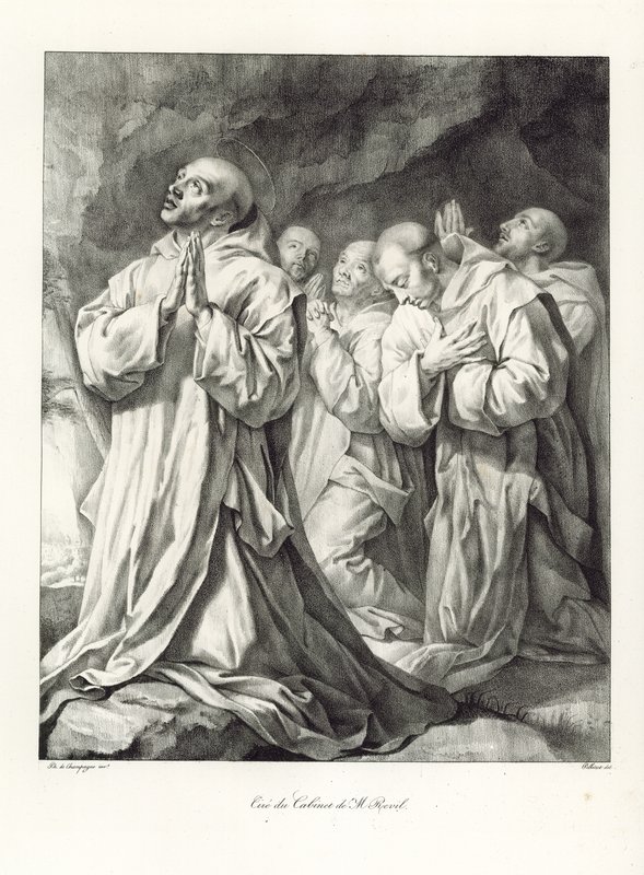 Detail z The Vision of St Bruno od Philippe de Champaigne