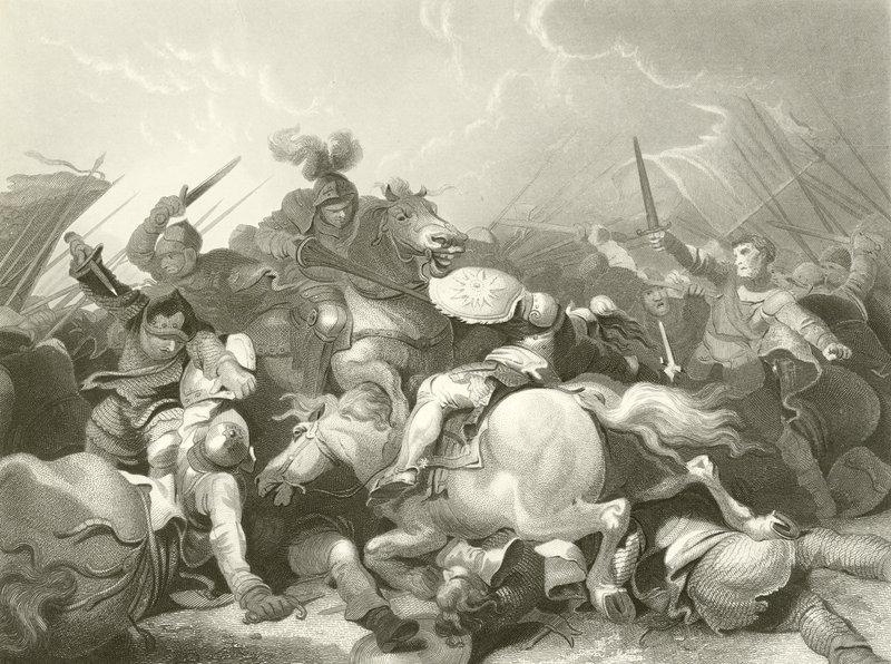 Bitva o Bosworth Field od Philippe Jacques de Loutherbourg
