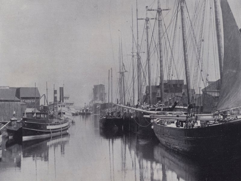 Kanada: Owen Sound Harbor (černobílá fotografie) od Photographer Canadian