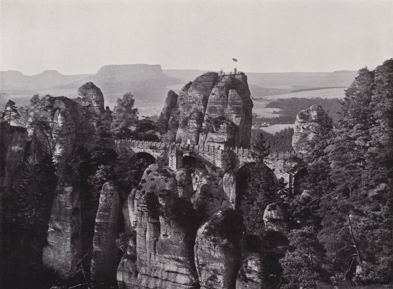 Most Bastei (černobílá fotografie) od Photographer German