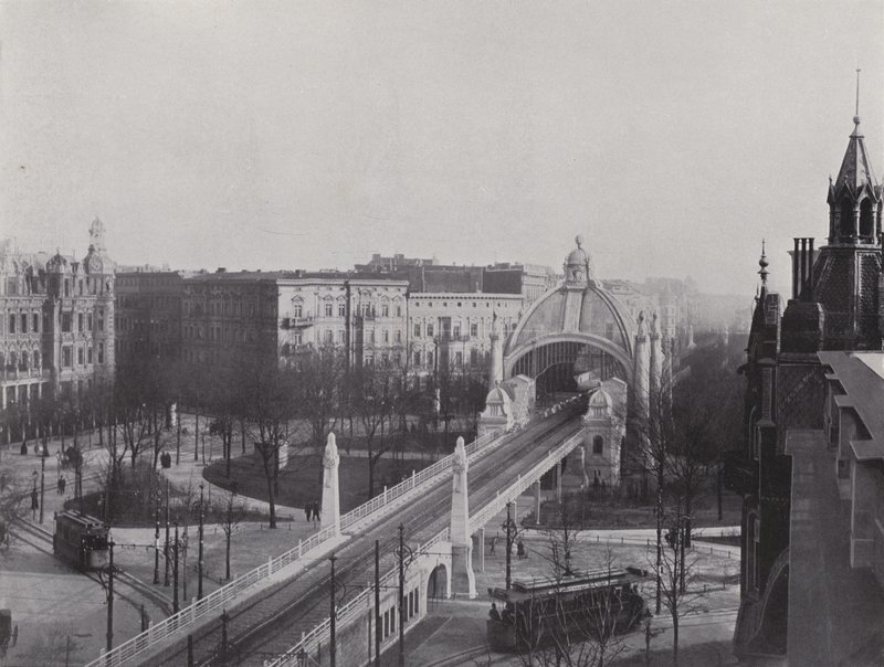 Nollendorfplatz, stanice Der Hochbahn (černobílé foto) od Photographer German