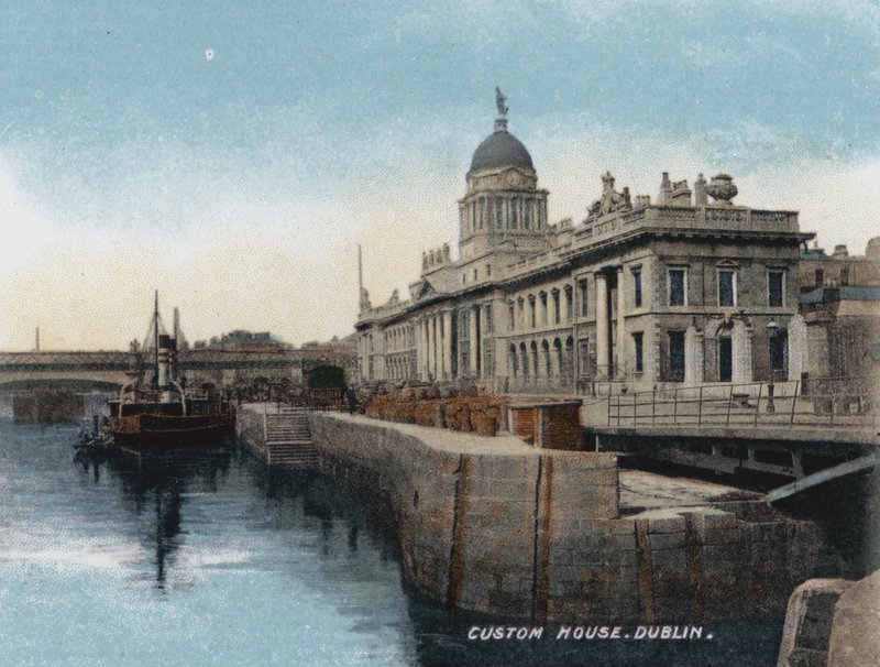 Custom House, Dublin (barevné foto) od Photographer Irish