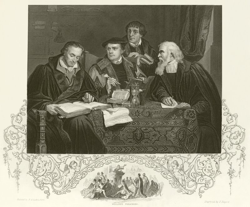 Luther, Melancthon, Pomeranus a Cruciger od Pierre Antoine Labouchere