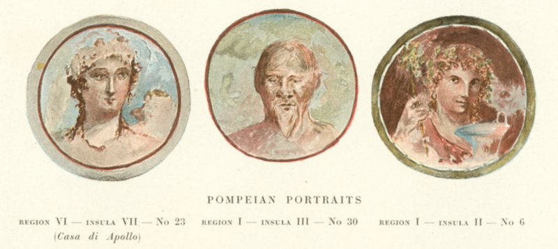 Pompejské portréty (barevné lito) od Pierre Gusman