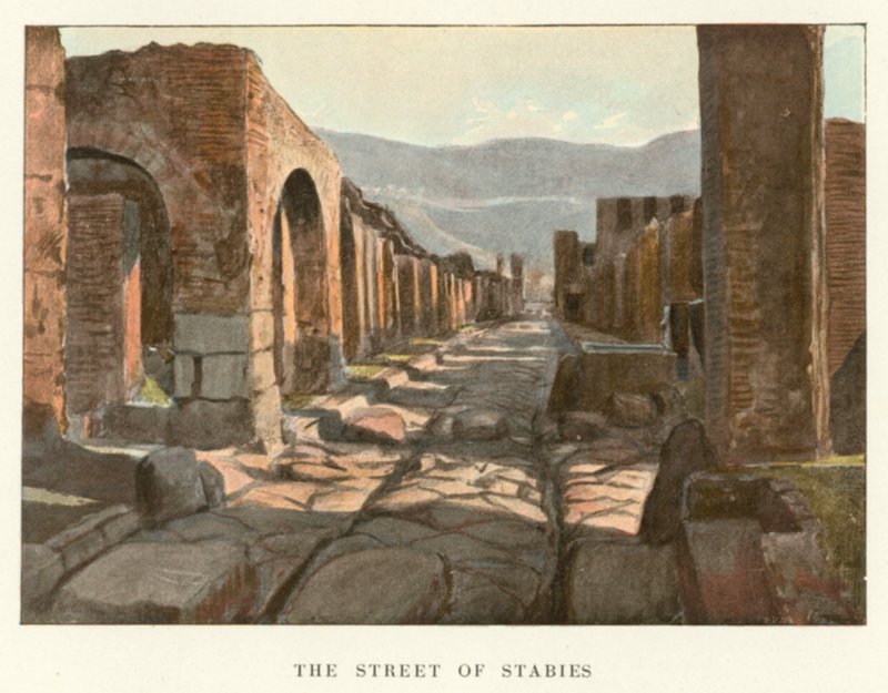 The Street of Stabies (barevné lito) od Pierre Gusman