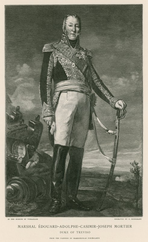 Maršál Edouard-Adolphe-Casimir-Joseph Mortier od Ponce Camus. Marie Nicholas