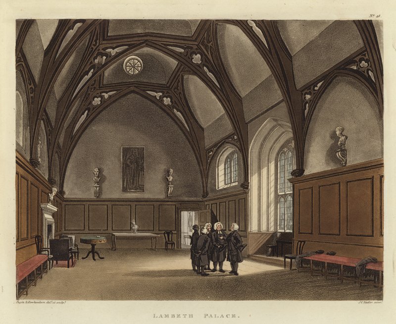 Lambethský palác od Pugin and Rowlandson