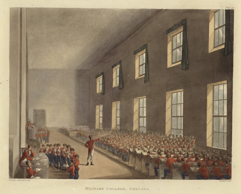 Vojenská vysoká škola od Pugin and Rowlandson
