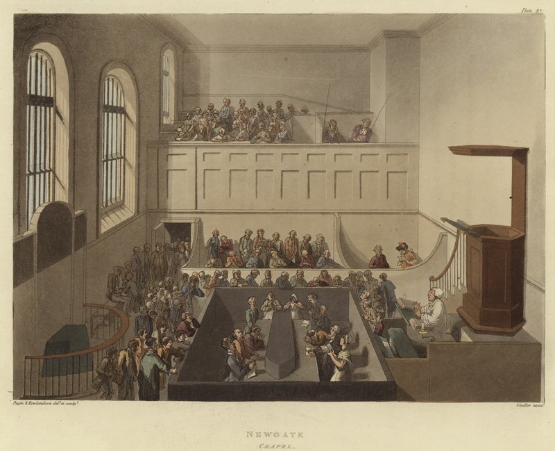 Newgate od Pugin and Rowlandson