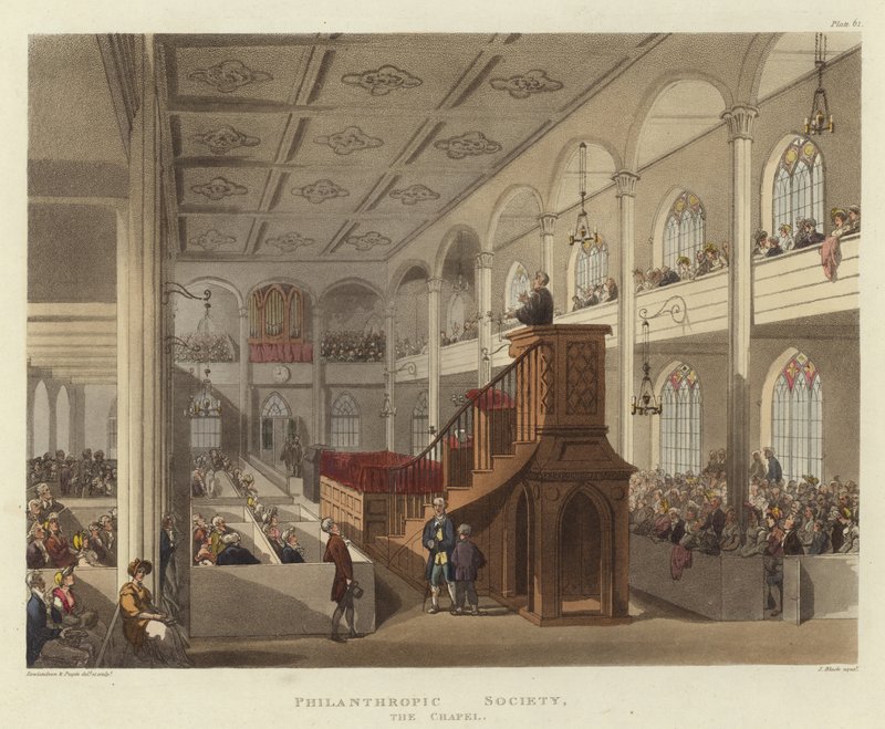 Filantropická společnost od Pugin and Rowlandson