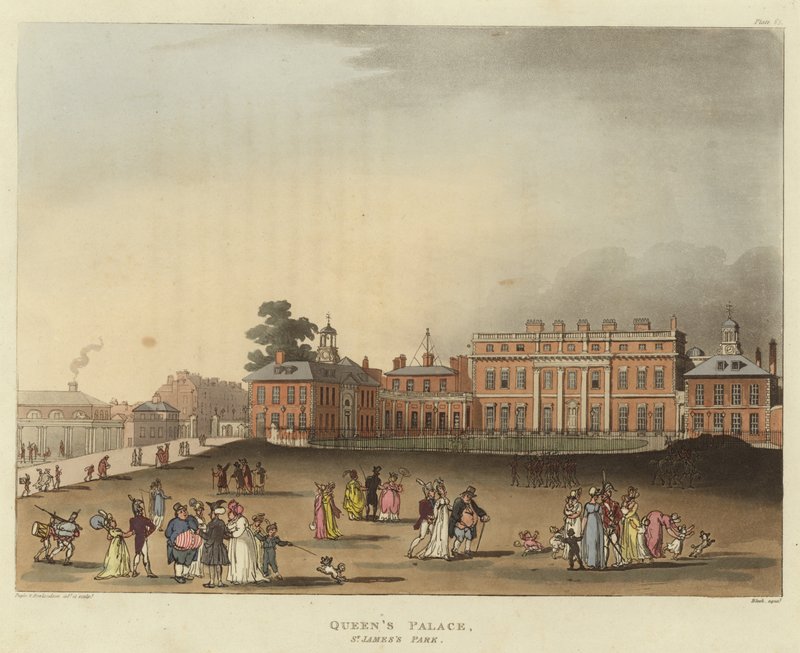 Královnin palác od Pugin and Rowlandson