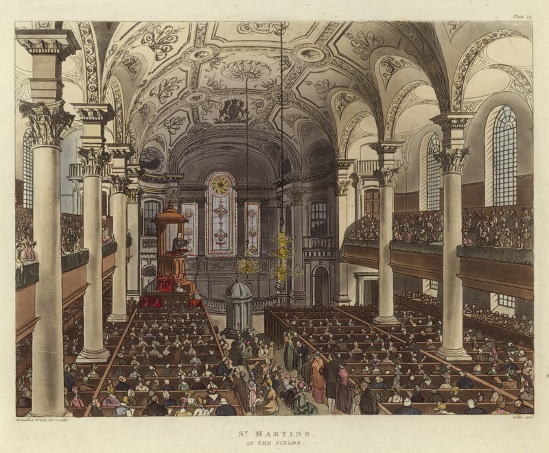 Svatý Martin v polích od Pugin and Rowlandson
