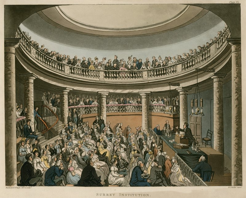 Surrey Institution, Southwark od Pugin and Rowlandson