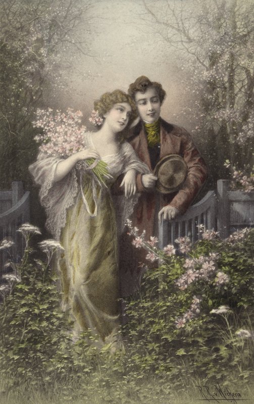 Pár s květem od Raimund Ritter Von Brennerstein Wichera