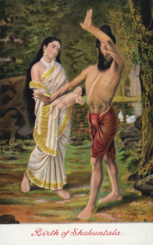 Narození Shakuntala od Raja Ravi Varma