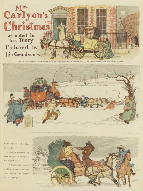 Vánoce pana Carlyona (chromolitho) od Randolph Caldecott