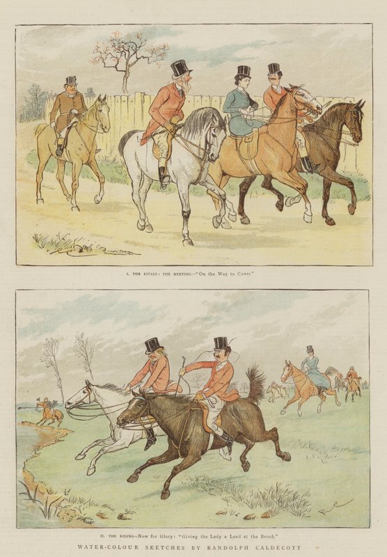 Vodové náčrty (chromolitho) od Randolph Caldecott