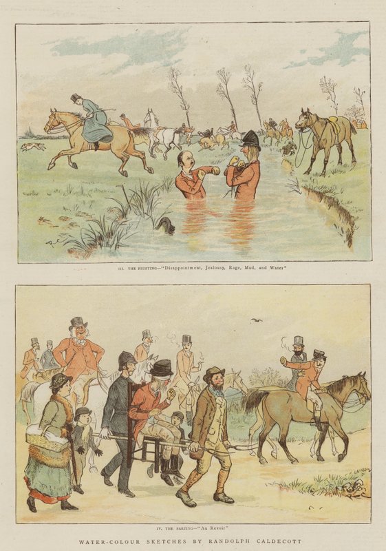 Vodové náčrty (chromolitho) od Randolph Caldecott