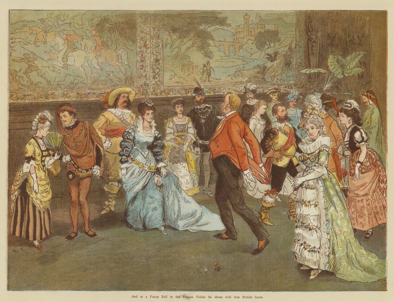 Zima pana Oakballa ve Florencii (chromolitho) od Randolph Caldecott