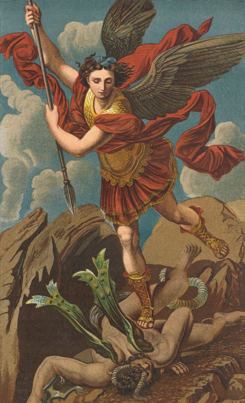 Svatý Michael porazil Satana od after Raphael