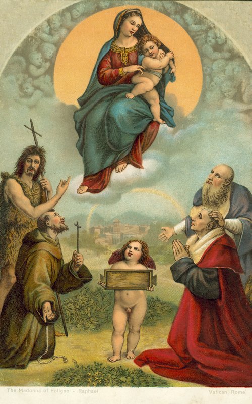 Madona z Foligna (chromolit) od Raphael (1483 1520) (after)