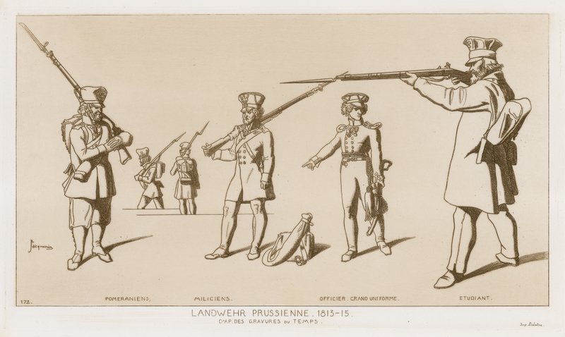 Pruský Landwehr, 1813-15. od Raphael Jacquemin