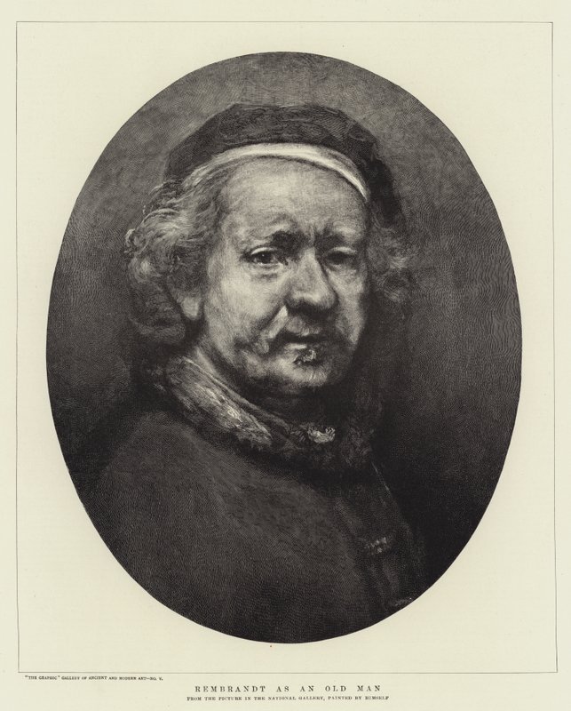 Rembrandt jako starý muž od Rembrandt van Rijn