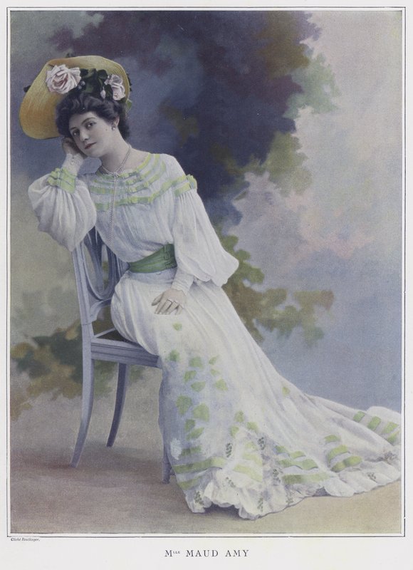 Maud Amy , francouzská herečka (barevné foto) od Reutlinger Studio