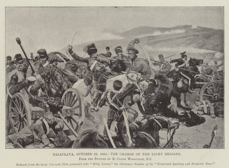 Balaclava, 25. října 1854, Charge of the Light Brigade (Nástup lehké brigády) od Richard Caton Woodville junior
