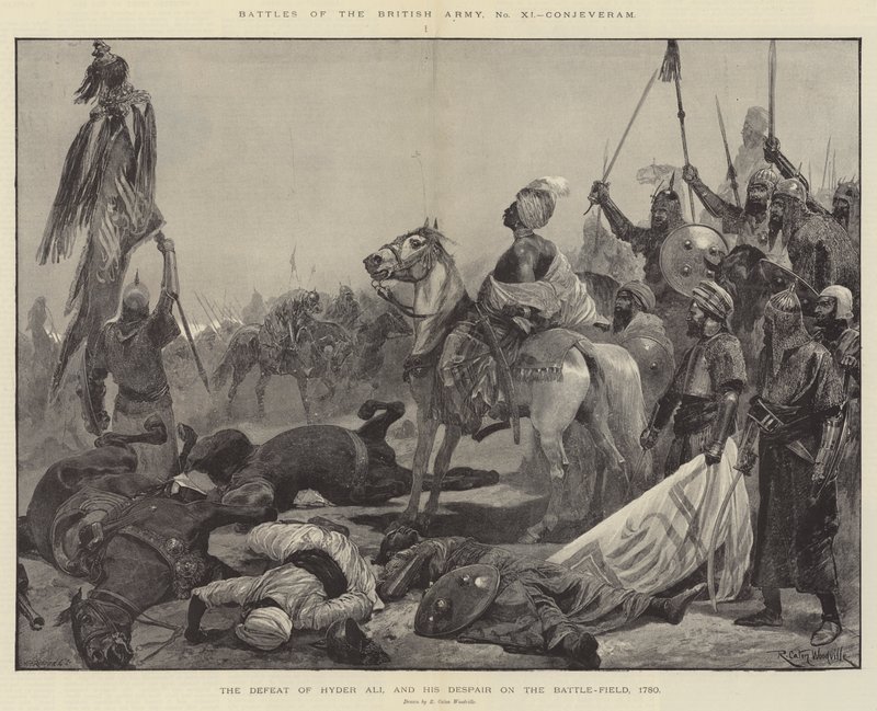Bitvy britské armády, Conjeveram od Richard Caton Woodville junior