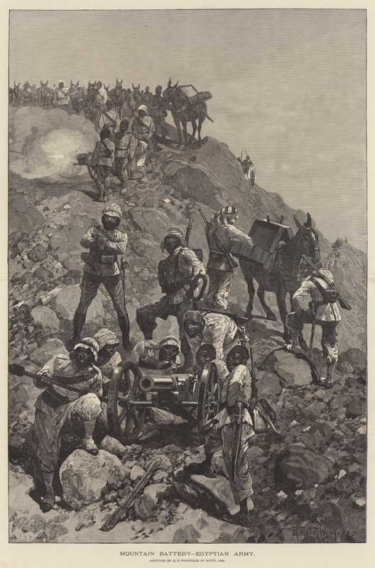 Horská baterie, egyptská armáda od Richard Caton Woodville junior