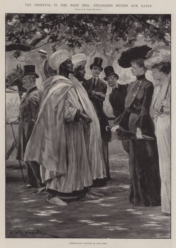 Oriental na West Endu, Strangers within Our Gates od Richard Caton Woodville junior