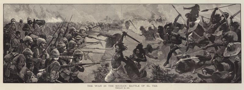 Válka v Súdánu, bitva o El Teb, 29. února 1884 od Richard Caton Woodville junior