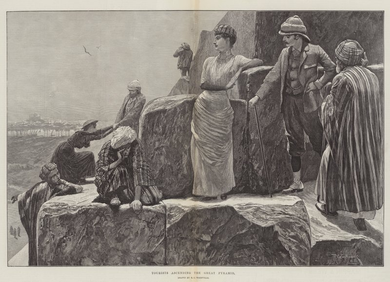 Turisté vystupující na Velkou pyramidu od Richard Caton Woodville junior