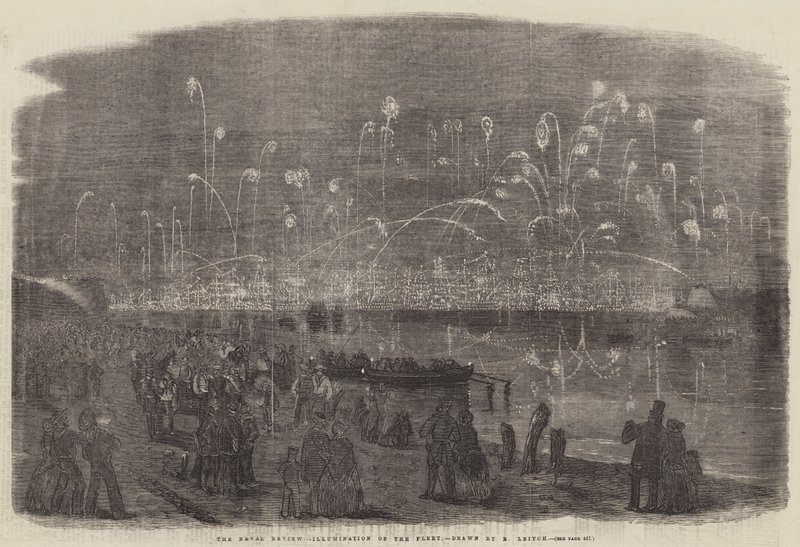 The Naval Review, Ilumination of the Fleet od Richard Principal Leitch