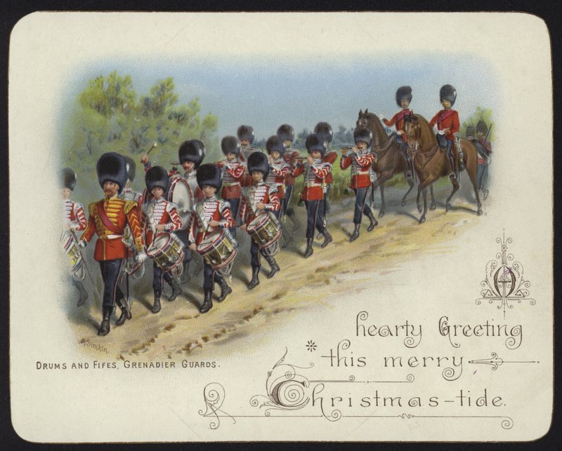 Bubny a píšťaly, granátnické gardy (chromolitho) od Richard Simkin