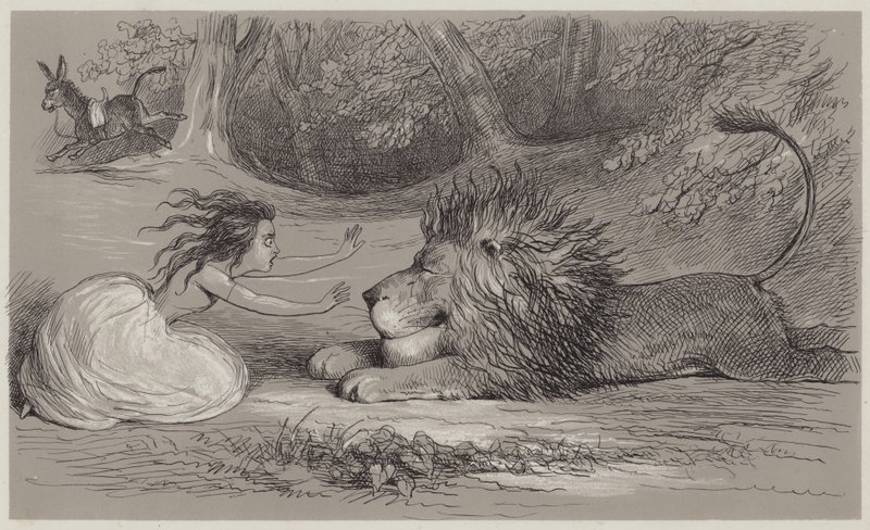Una a lev (akvatinta) od Richard Doyle