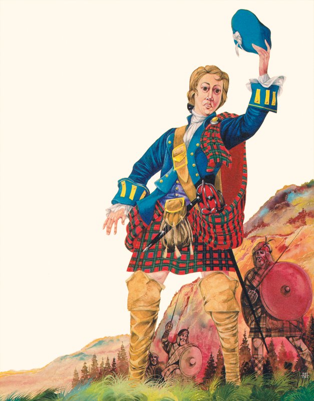 Bonnie Prince Charlie (barevná litografie) od Richard Hook