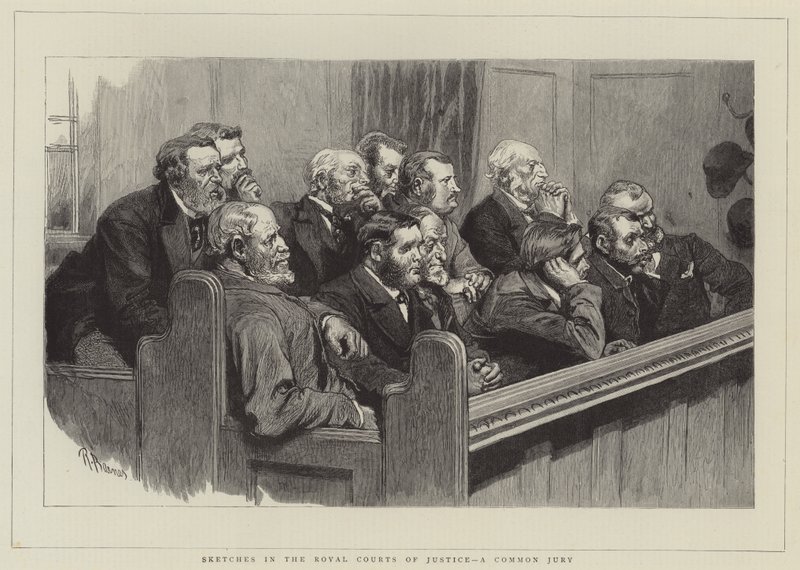 Náčrtky v Royal Court of Justice, Common Jury od Robert Barnes
