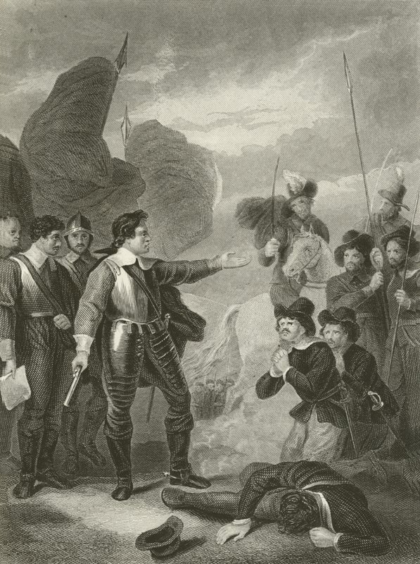 Cromwell potlačuje vzpouru v armádě od Robert Smirke
