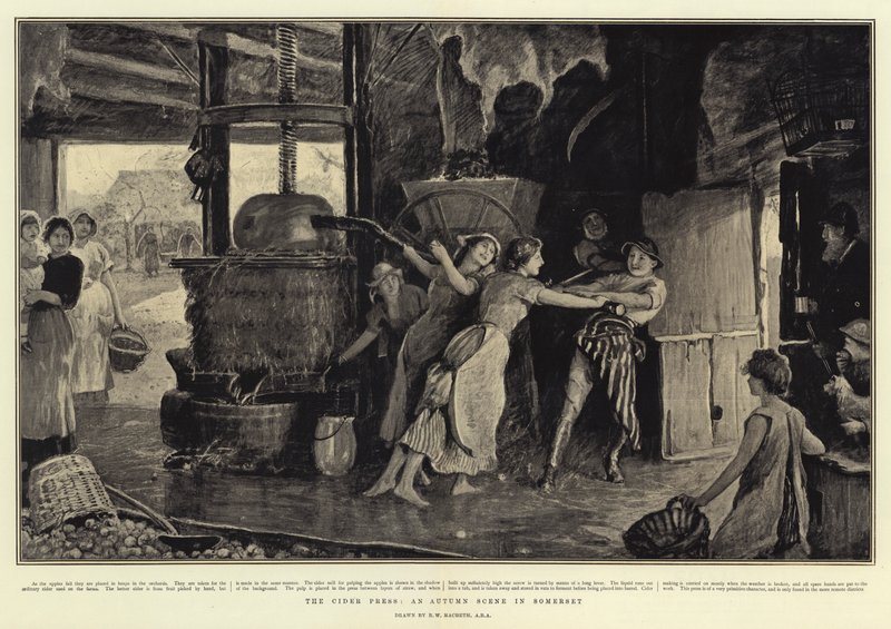 The Cider Press, podzimní scéna v Somersetu od Robert Walker Macbeth