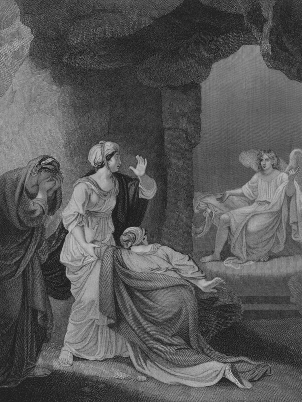 Marie u hrobu, sv. Marka 16, verš 1-9 od Robert after Smirke