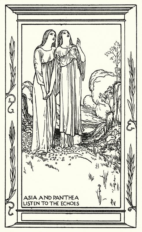 Shelley: Prometheus Unbound (litografie) od Robert Anning Bell