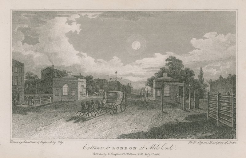 Vjezd do Londýna na Mile End od Robert Blemell Schnebbelie