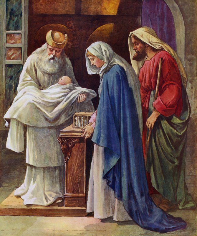 The Babe In The Temple (barevné lito) od Robert Hope
