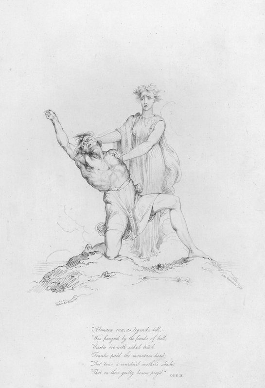Anacreon, Ode IX (rytina) od Robert Kerr (after) Porter