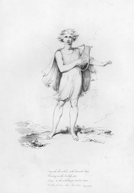 Anacreon, Ode XLIII (rytina) od Robert Kerr (after) Porter