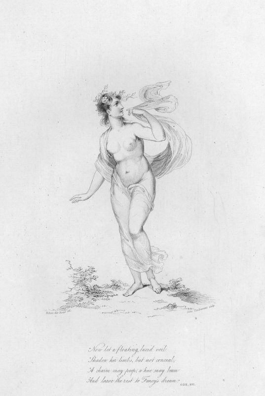 Anacreon, Ode XVI (rytina) od Robert Kerr (after) Porter